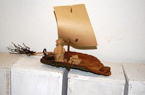 Selbstgebastelter Torfkahn aus einem Kreativ-Seminar&nbsp;&copy;&nbsp;Landkreis Osterholz