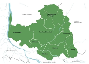 Karte LEADER Leaderregion © Landkreis Osterholz