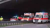 Rettungswagen im Einsatz bei schweren Motorradunfall&nbsp;&copy;&nbsp;Landkreis Osterholz