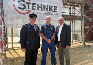 Richtfest der neuen Schlauchpflege an der Feuerwehrtechnischen Zentrale
