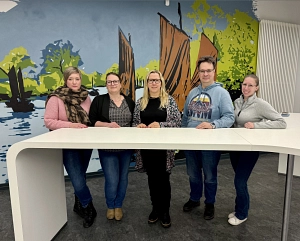 Vorstand Kreiselternrat: Ruth Barz, Susanne Stenzel, Marlen Heidmann, André Kubitschek, Brenda Franck (von links)&nbsp;&copy;&nbsp;Landkreis Osterholz